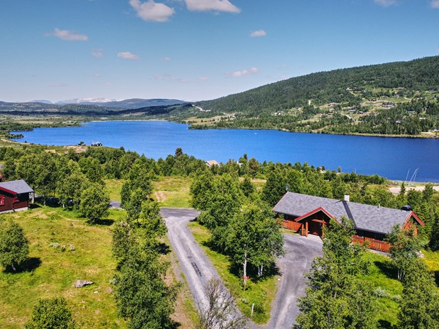 Oversiktsbilde. Hytter. Vaset i Valdres. Foto: Christine Stokkebryn