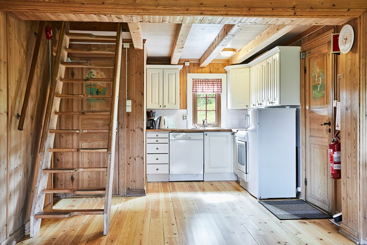 Oddmundstogo. Hytte til utleie på Vaset i Valdres. Kjøkken.