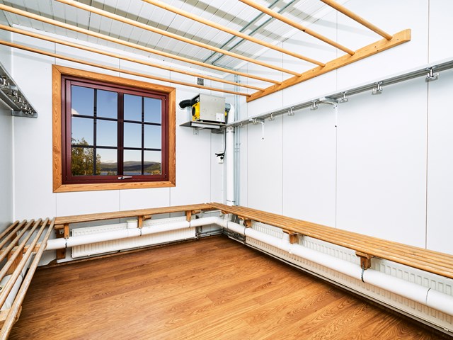 I hovedhuset har vi to tørkerom. Foto: Christine Stokkebryn