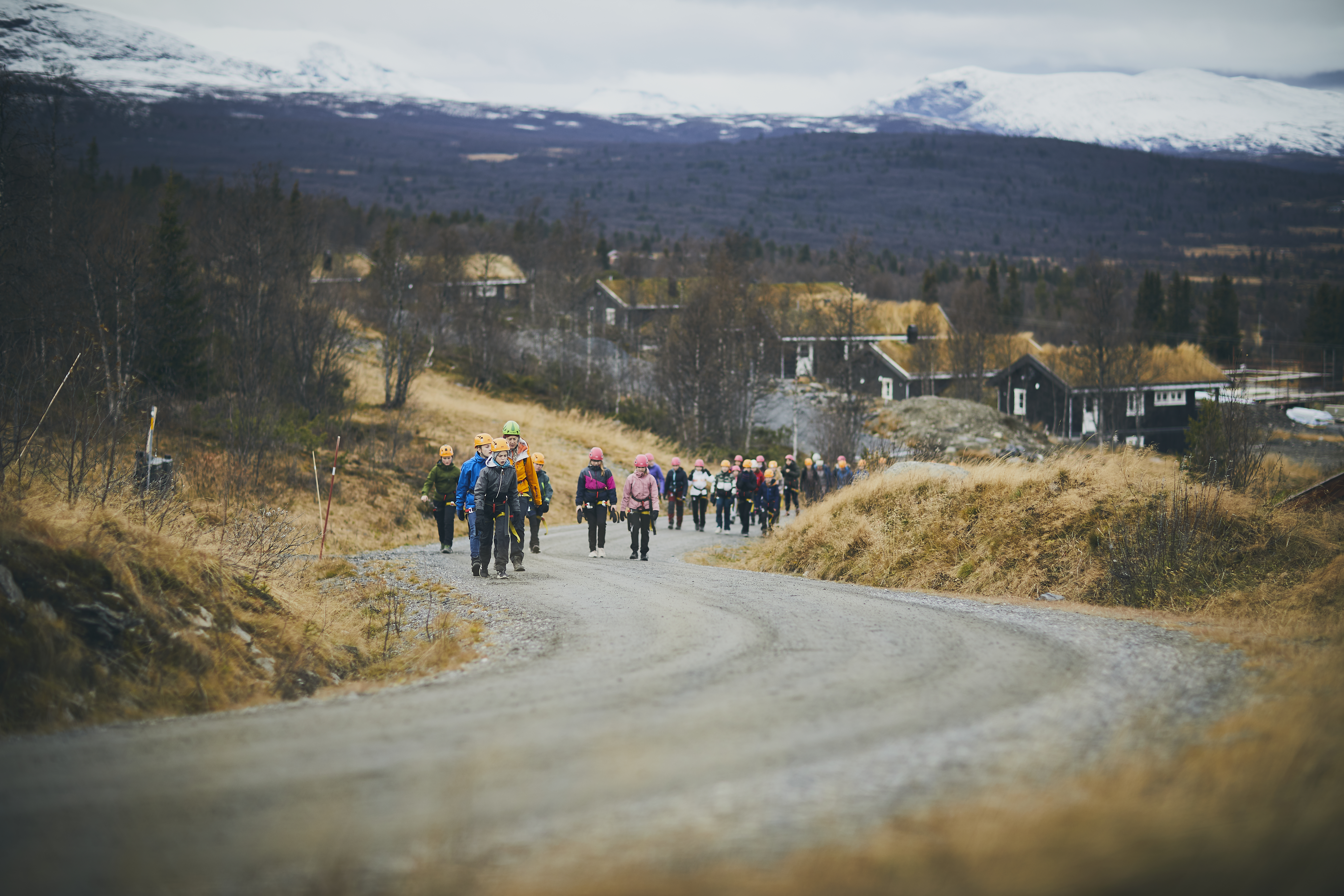 På vei til balanselina. Foto: Christine Stokkebryn 